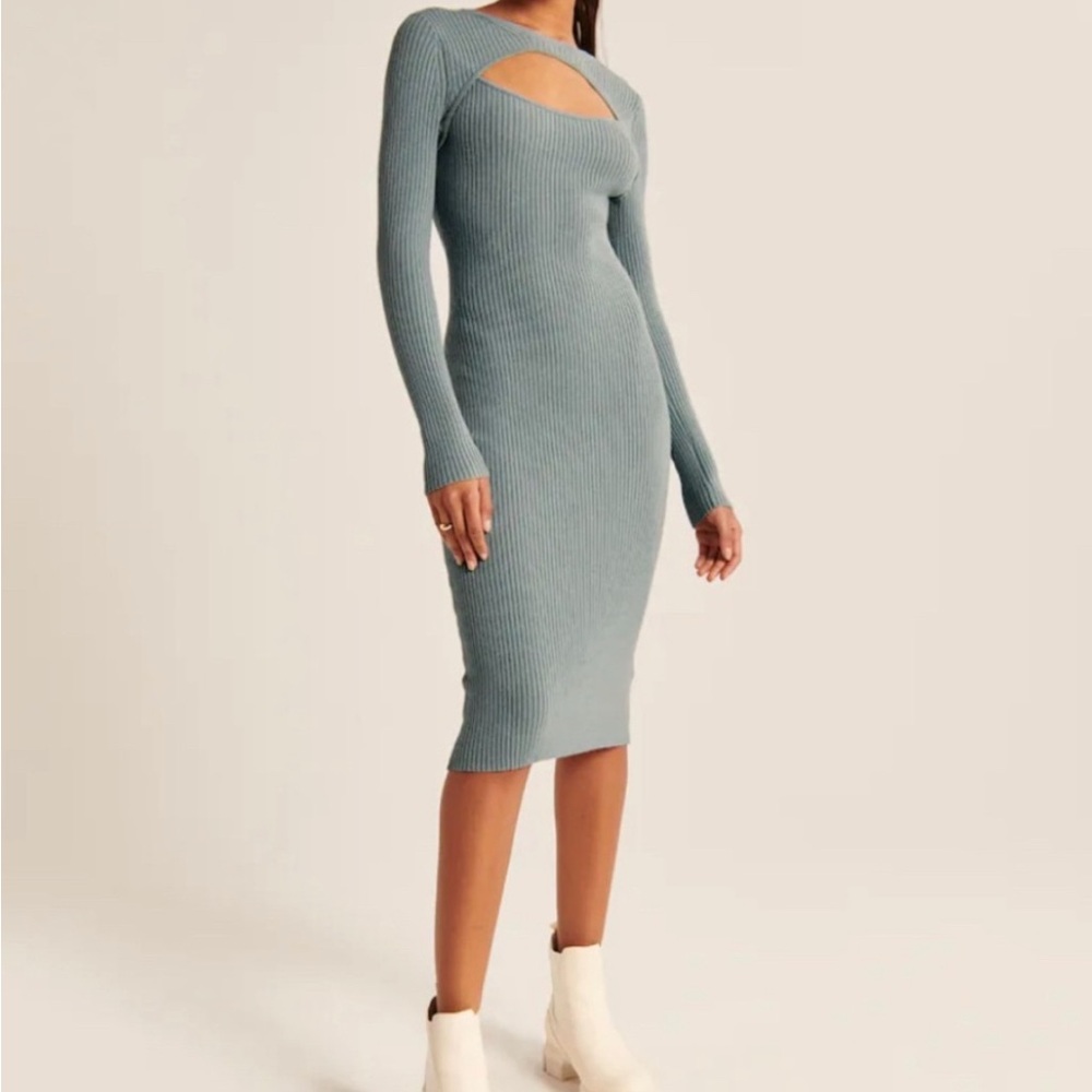 Abercrombie & Fitch Ribbed Knit Cutout Dress
